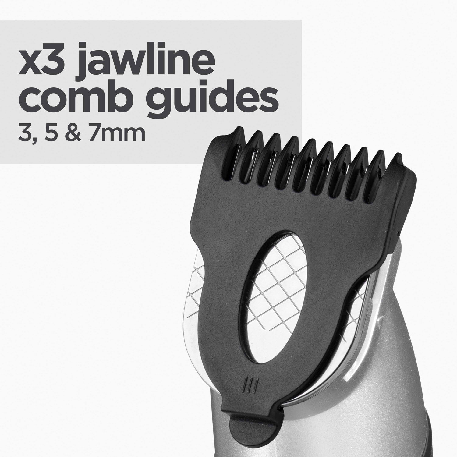 3 Jawline comb guides (3, 5 & 7mm)